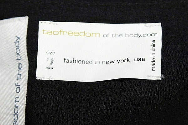 Tao Freedom Sz 0 (2) Black Button Closure Asymmetric Nylon Tactel Spandex Skirt