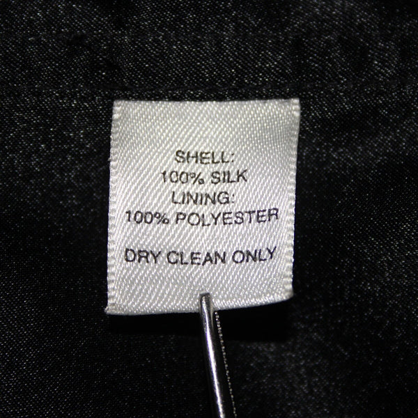 White House Black Market Sz 2 Black White Floral Halter Lined 100% Silk Dress