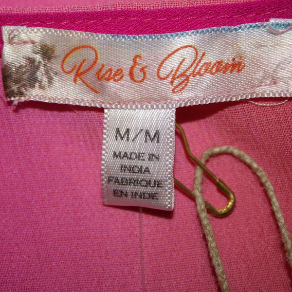 Rise And Bloom NEW $68 Sz M Magenta Orange Ombre Beaded Sequin Poly AS IS Dress