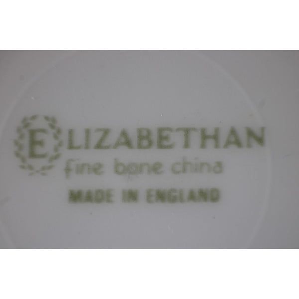 Elizabethan American Beauty Teacup Saucer Burgundy Gray Vintage Teacup Saucer