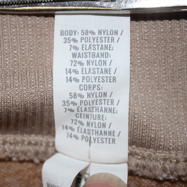 Aerie AW Pant Offline Sz L x 23 Brown White Floral Pull On Nylon Poly Elastane