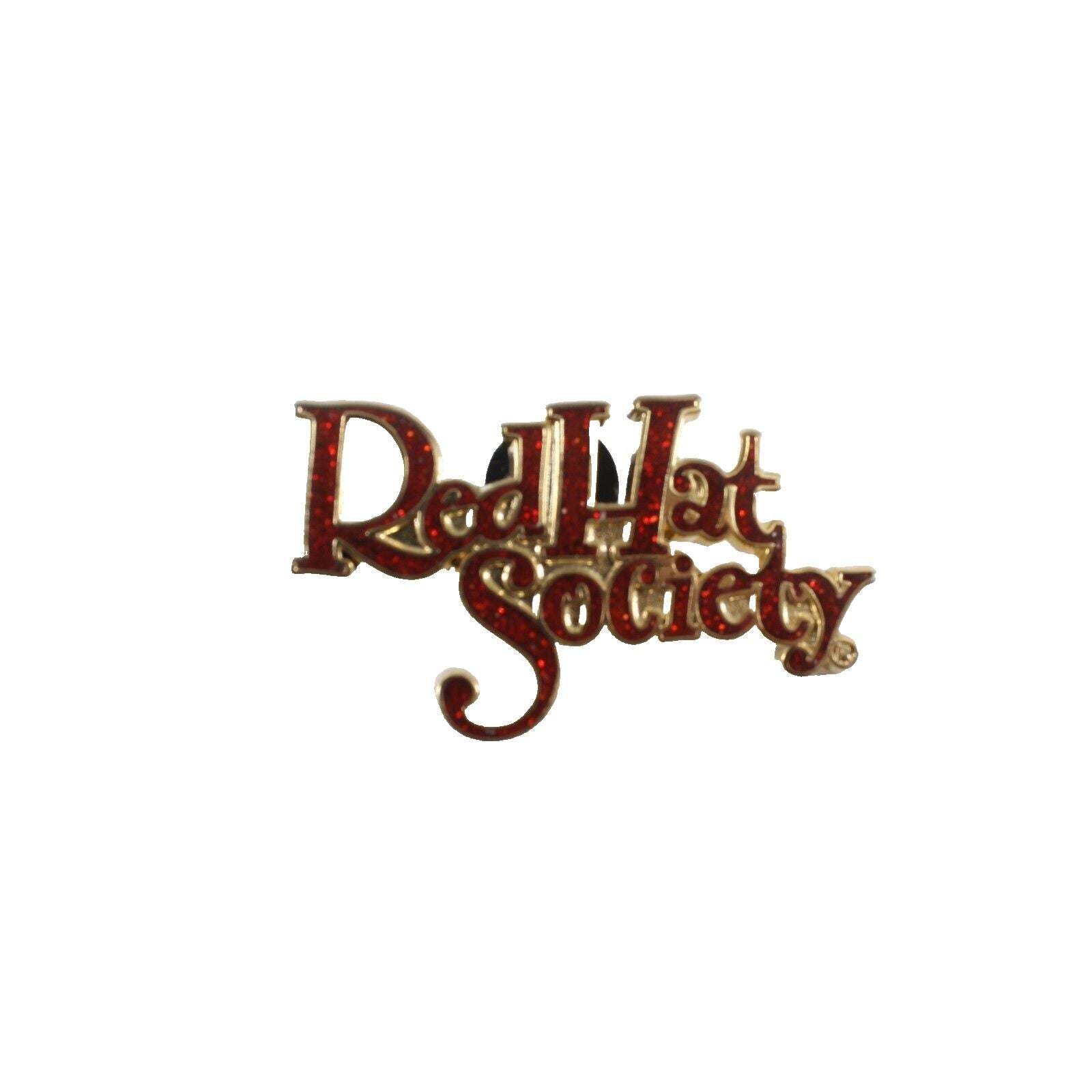 Red Hat Society 2004 1.75 x 1in Red Goldtone Sparkling Pin