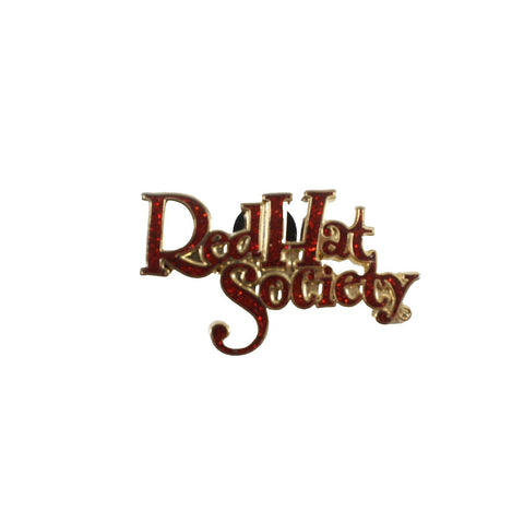 Red Hat Society 2004 1.75 x 1in Red Goldtone Sparkling Pin
