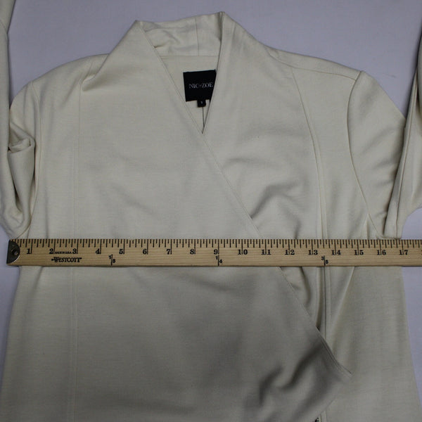 Nic Zoe NEW $249 Sz S Creme Brulee Zipper Visocose Nylon Spandex Jacket