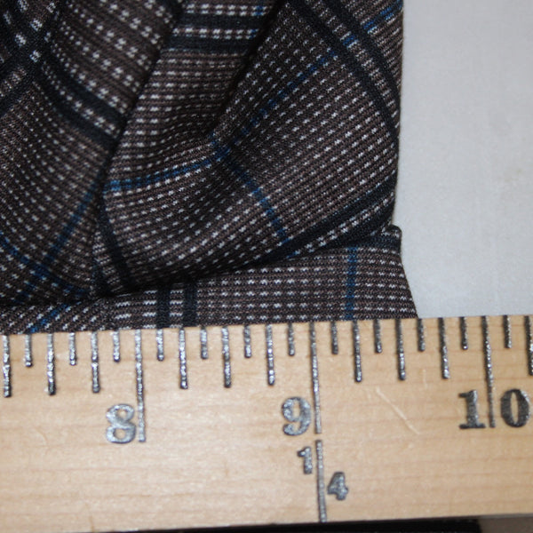 Soho Apparel Pant NEW $48 Sz M x 27 Brown Black White Blue Plaid Poly Rayon Pant
