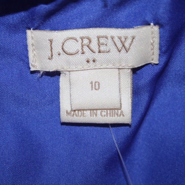 J Crew Top NEW Sz 10 Royal Blue Velvet Ruffles Sleeveless Viscose Nylon Top