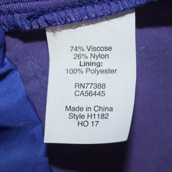 J Crew Top NEW Sz 10 Royal Blue Velvet Ruffles Sleeveless Viscose Nylon Top