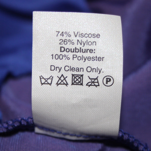 J Crew Top NEW Sz 10 Royal Blue Velvet Ruffles Sleeveless Viscose Nylon Top