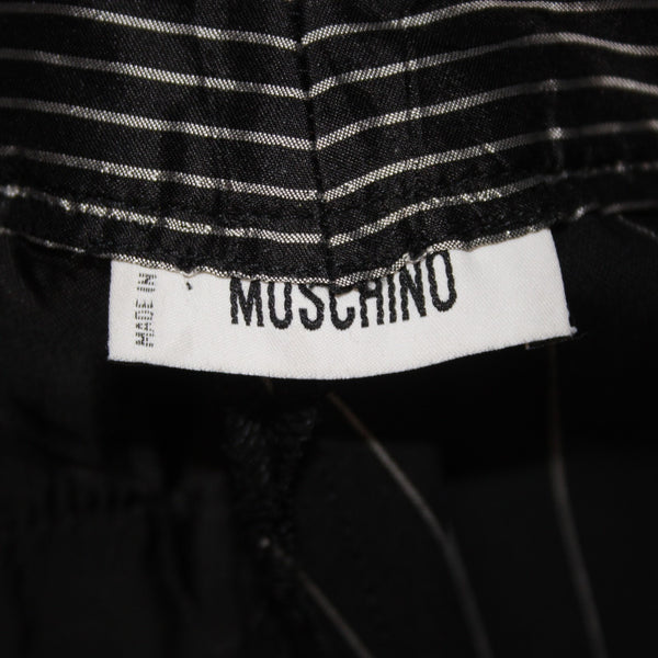 Moschino Pant Aeffe Spa Sz 6 x 32 Black White Pin Stripe Virgin Wool Pant
