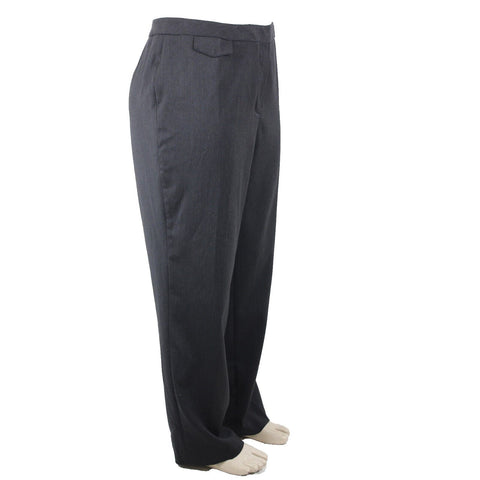 Anne Klein NEW $156 Sz 16W Heathered Charcoal Unlined Wool Lycra Trouser Pant