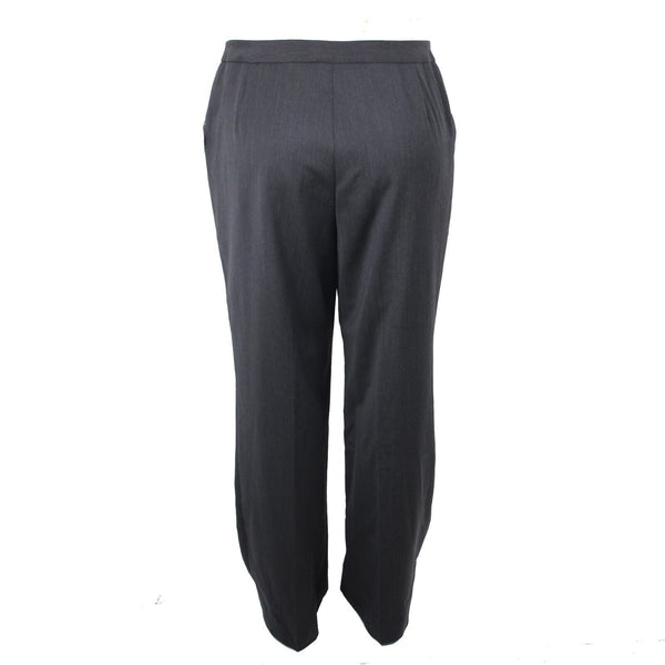 Anne Klein NEW $156 Sz 16W Heathered Charcoal Unlined Wool Lycra Trouser Pant