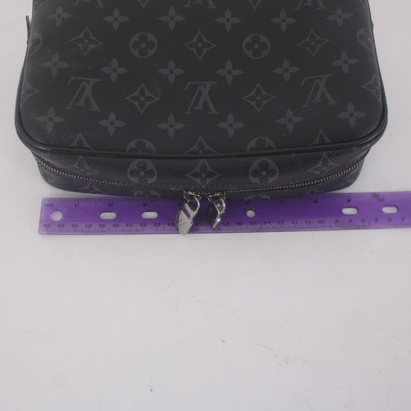 Louis Vuitton Toiletry Pouch BA3290 Eclipse Zipper Logo PM Toiletry Pouch