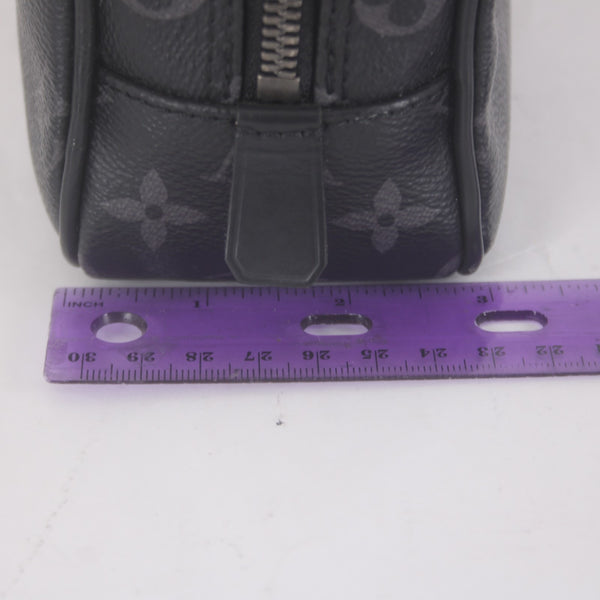 Louis Vuitton Toiletry Pouch BA3290 Eclipse Zipper Logo PM Toiletry Pouch