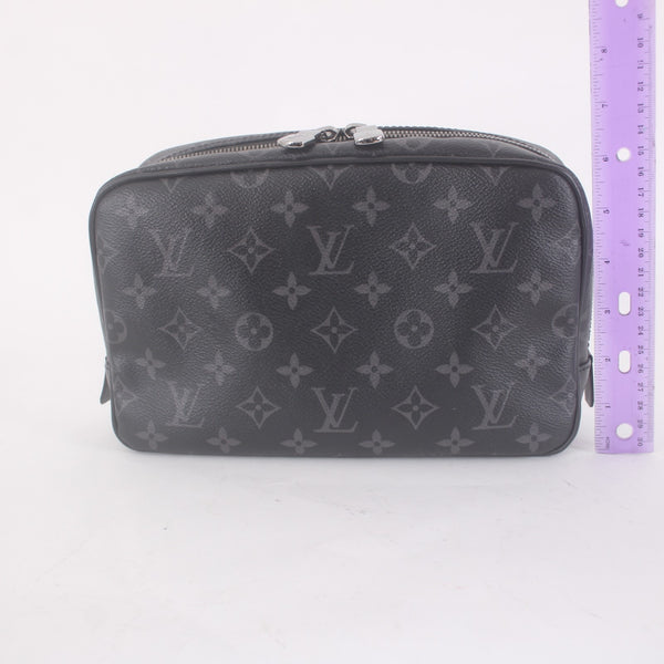Louis Vuitton Toiletry Pouch BA3290 Eclipse Zipper Logo PM Toiletry Pouch