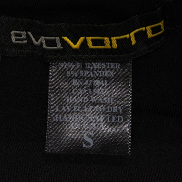 Evo Vorro Sz S Black Blue Green Color Block Polyester Spandex Dress