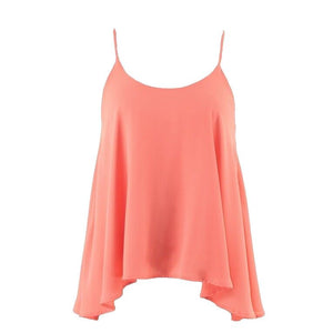 Lovely Day Sz S Peach Pink Trapeze Layered Polyester? Top