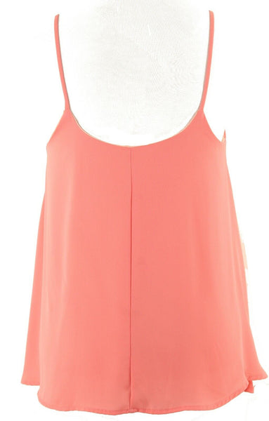 Lovely Day Sz S Peach Pink Trapeze Layered Polyester? Top