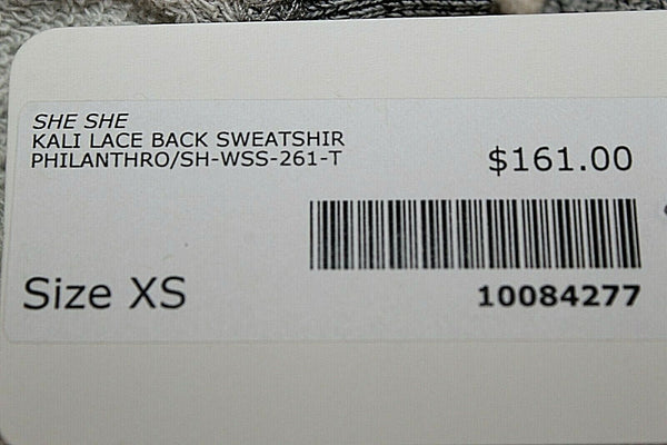 Philanthropy NEW $161 Sz XS Gray Multi Lace Up Back Cotton Viscose Top
