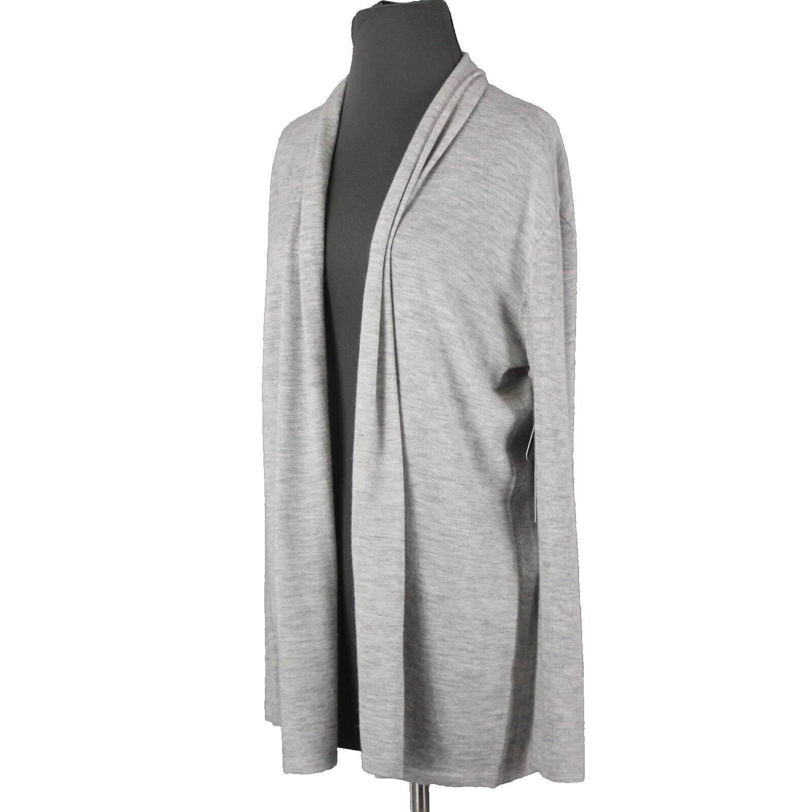 Nordstrom Signature NEW $249 Sz S Gray Collared 100% Cashmere Wrap