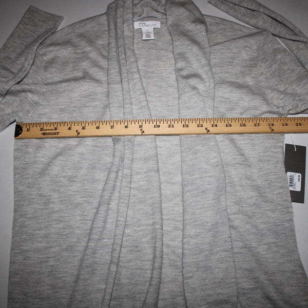 Nordstrom Signature NEW $249 Sz S Gray Collared 100% Cashmere Wrap