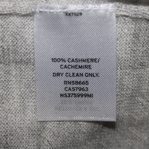 Nordstrom Signature NEW $249 Sz S Gray Collared 100% Cashmere Wrap