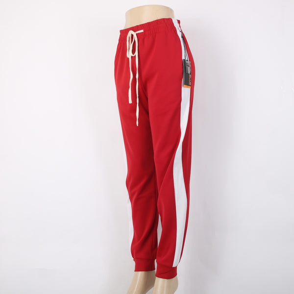 Royal Blue AW Pant NEW $60 Sz M x 30 Red White Pockets Drawstring Poly Spandex
