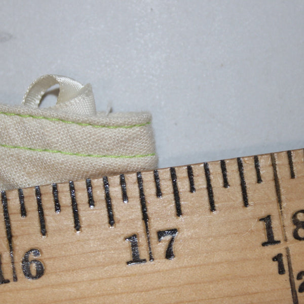 Meadow Dress Sz M Cream Tan Green Stitching Pleated Hemp Tencel Dress