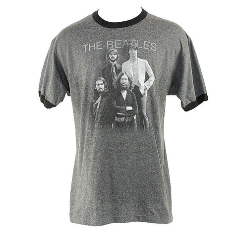 Apple The Beatles 2005 XL Gray Black Paul John George Ringo Vtg Tee Shirt
