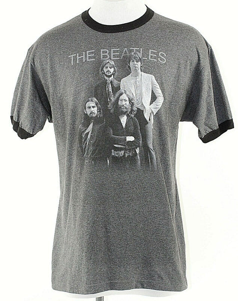 Apple The Beatles 2005 XL Gray Black Paul John George Ringo Vtg Tee Shirt