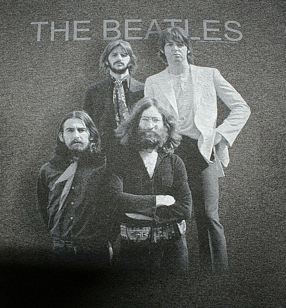 Apple The Beatles 2005 XL Gray Black Paul John George Ringo Vtg Tee Shirt
