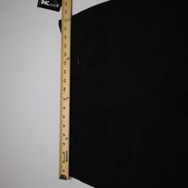 INC NEW $69 Basic Bottoms Sz 16 x 24 Black Cropped Pockets Cotton Lycra Pant