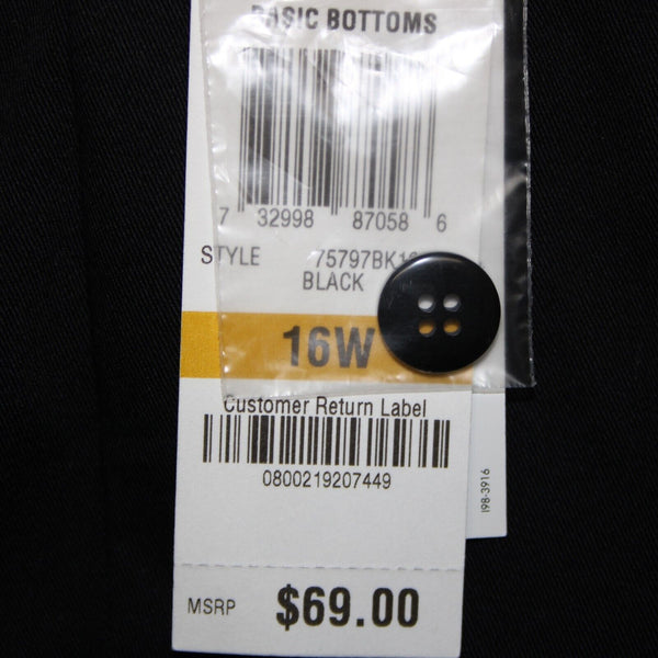 INC NEW $69 Basic Bottoms Sz 16 x 24 Black Cropped Pockets Cotton Lycra Pant