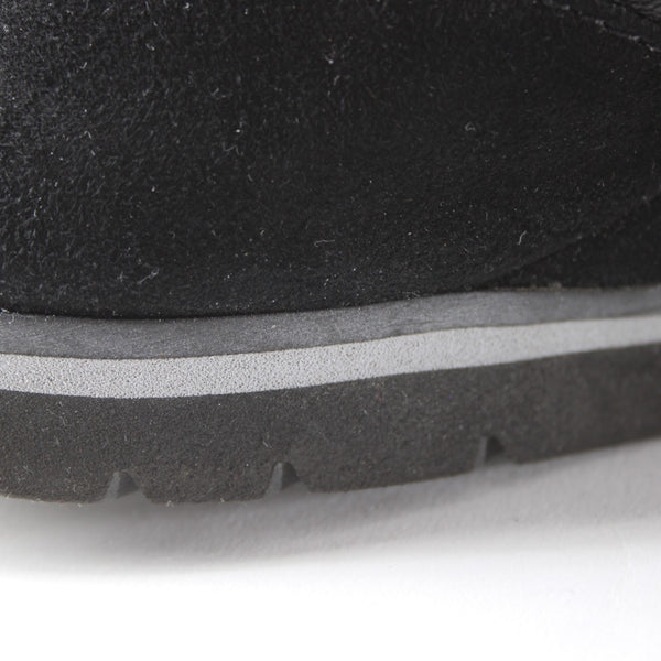 Pas De Rouge Wedge Heels Camoscio Dover Sz 39 Black Suede Leather 2.5" Heel