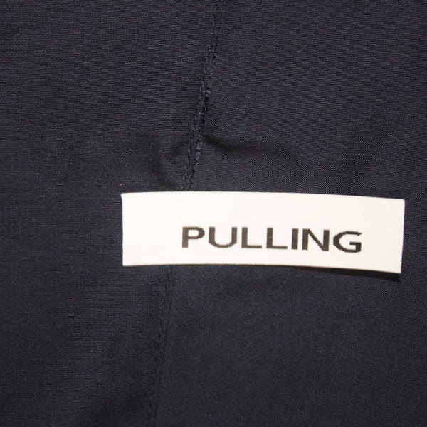 Burberry Dress NEW Sz 12 Navy Blue Pockets Pleated Collared 100% Cotton Dress