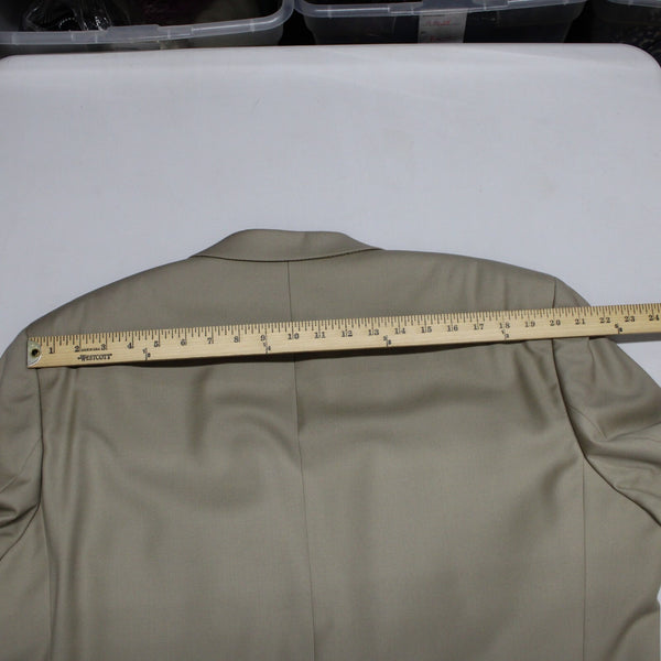 Baumler Avantgarde Sz 114 Tan Brown Double Breasted 100% Virgin Wool Blazer