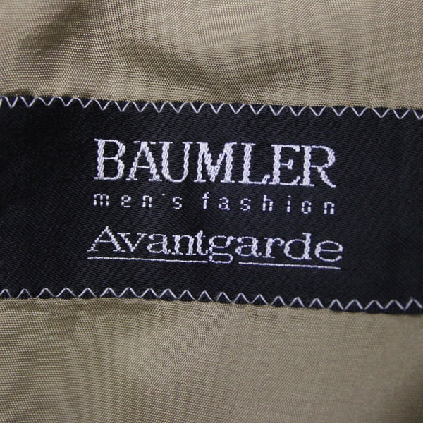 Baumler Avantgarde Sz 114 Tan Brown Double Breasted 100% Virgin Wool Blazer