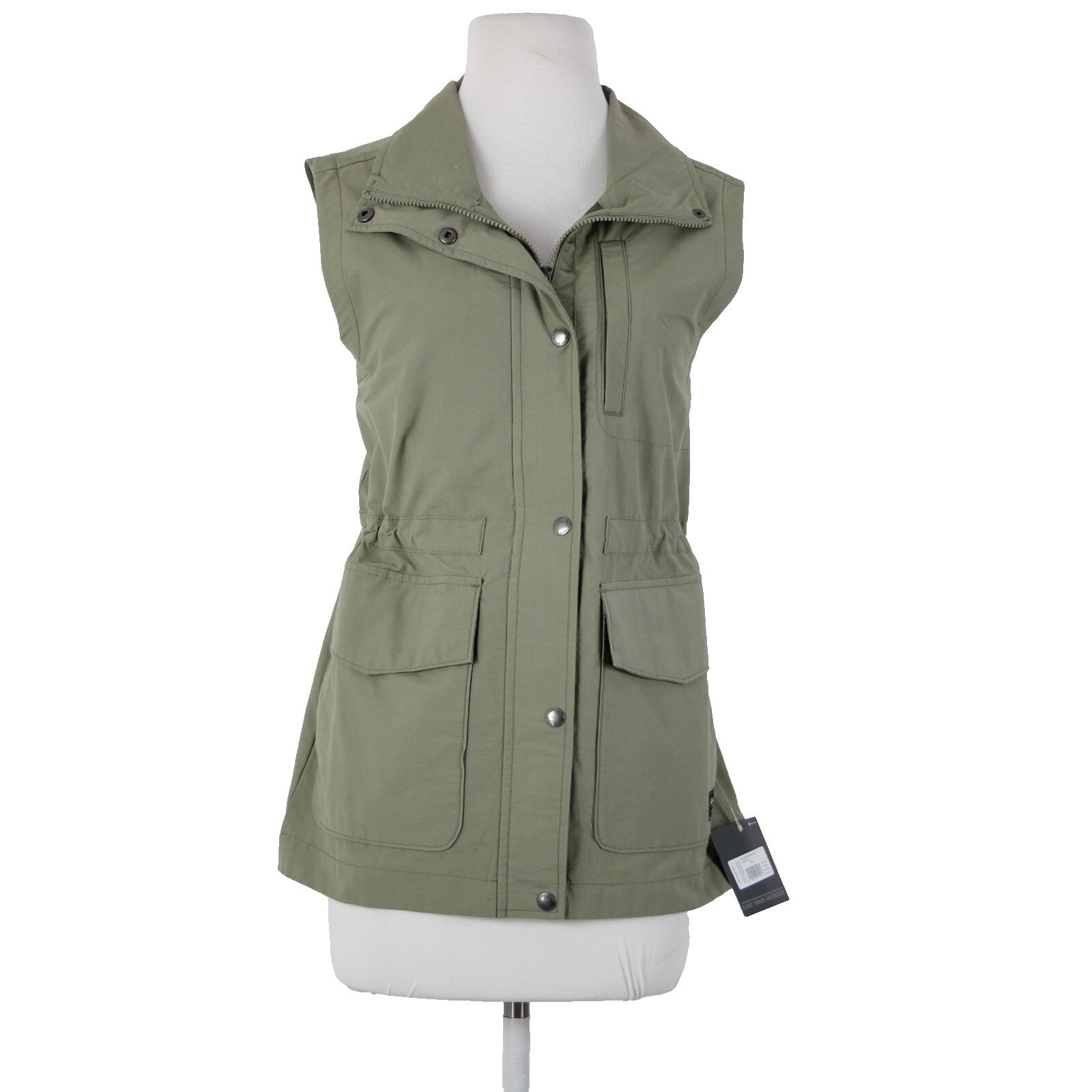Eddie Bauer NEW $99 Trekker Sz XS Green Specially Dyed Pockets Cotton Vest