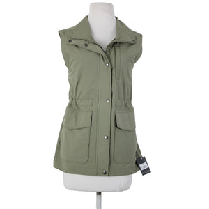 Eddie Bauer NEW $99 Trekker Sz XS Green Specially Dyed Pockets Cotton Vest