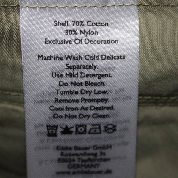 Eddie Bauer NEW $99 Trekker Sz XS Green Specially Dyed Pockets Cotton Vest