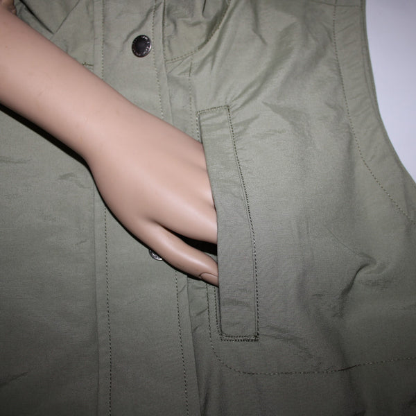 Eddie Bauer NEW $99 Trekker Sz XS Green Specially Dyed Pockets Cotton Vest