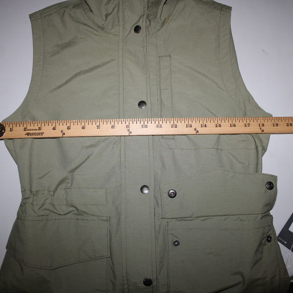 Eddie Bauer NEW $99 Trekker Sz XS Green Specially Dyed Pockets Cotton Vest