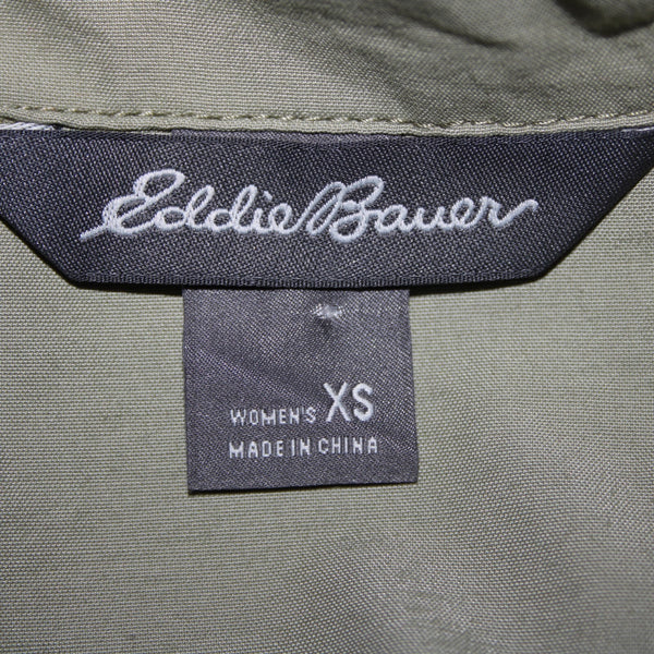 Eddie Bauer NEW $99 Trekker Sz XS Green Specially Dyed Pockets Cotton Vest