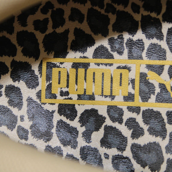 Puma Suede Sz 9 Tan Animal Print Leather Textile Rubber Sole Tennis Shoes