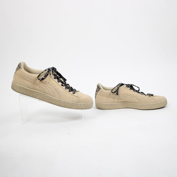 Puma Suede Sz 9 Tan Animal Print Leather Textile Rubber Sole Tennis Shoes