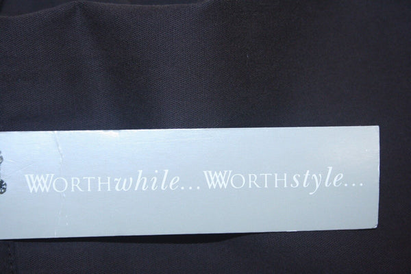 Worth NEW $328 Sz 10 x 33.5 Dark Brown Hickory Brushed Twill Jeanette Pant