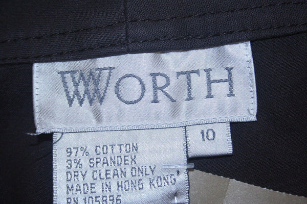 Worth NEW $328 Sz 10 x 33.5 Dark Brown Hickory Brushed Twill Jeanette Pant