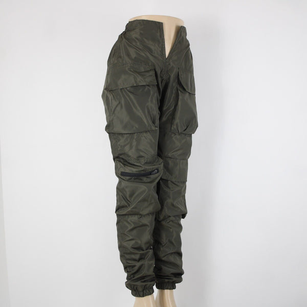 Varenne NEW Sz XS x 34 Green Cargo Pockets Elastic Waist Lined No Fabric Pant
