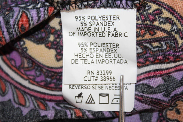 Tiana B NEW $79 Sz XL Black Purple Multi Polyester Spandex Halter Long Dress
