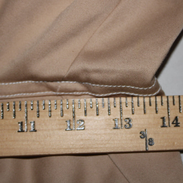 St John Sport Sz 14 x 29 Tan Pocketed Straight Leg Cotton Polyamide Lycra Pant