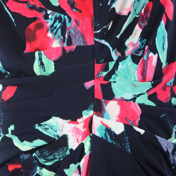 Lauren Ralph Lauren Dress NEW $164 Sz 20W Navy Multi Floral Spring Poly Dress